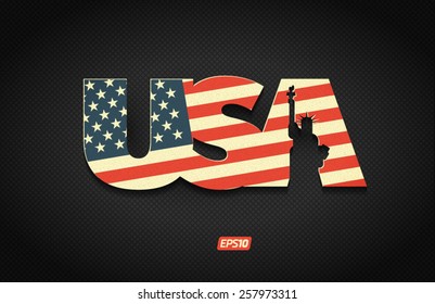 USA retro vector symbol