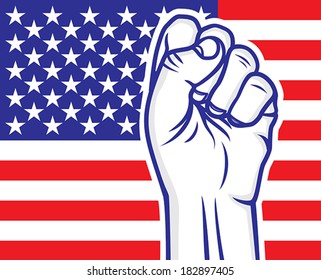 USA revolution fist