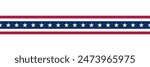 USA ribbon, stripe. American flag ribbon, stripe seamless pattern