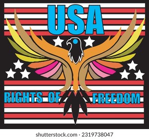 The USA Rights of Freedom T shirt design