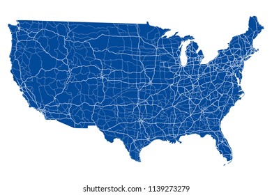 Usa Road Map