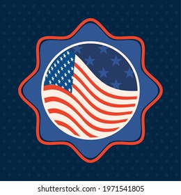 usa seal on blue background