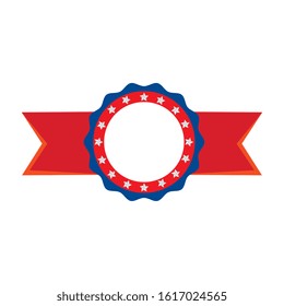 Usa seal stamp design, United states america independence labor day nation us country and national theme Vector illustration