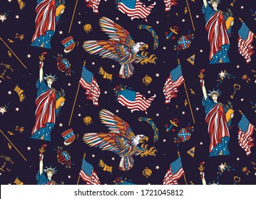 Patriotic Pattern Vector Art & Graphics