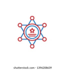 USA, sheriff icon. Element of USA culture icon. Thin line icon for website design and development, app development. Premium icon