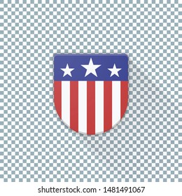 USA Shield adaptive standard icon for application  illustration