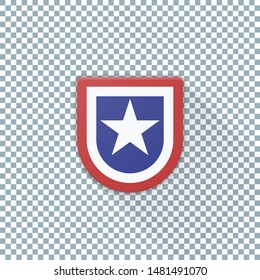 USA Shield adaptive standard icon for application  illustration