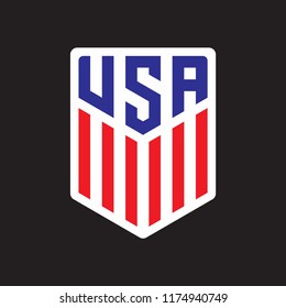 USA shield icon logo 