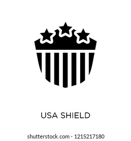 Usa shield icon. Usa shield symbol design from United states of america collection. Simple element vector illustration on white background.