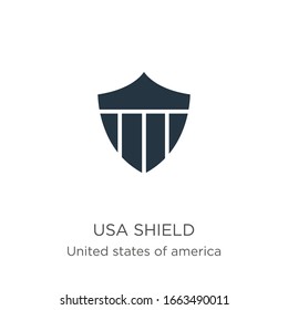 Usa shield icon vector. Trendy flat usa shield icon from united states of america collection isolated on white background. Vector illustration can be used for web and mobile graphic design, logo, 