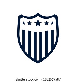 Usa shield silhouette style icon design, United states america independence day nation us country and national theme Vector illustration