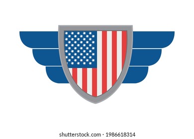 usa shield and wings design