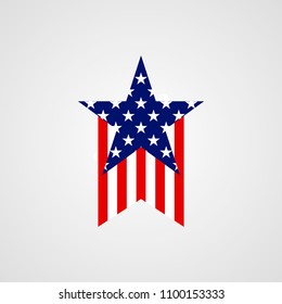USA sign flag