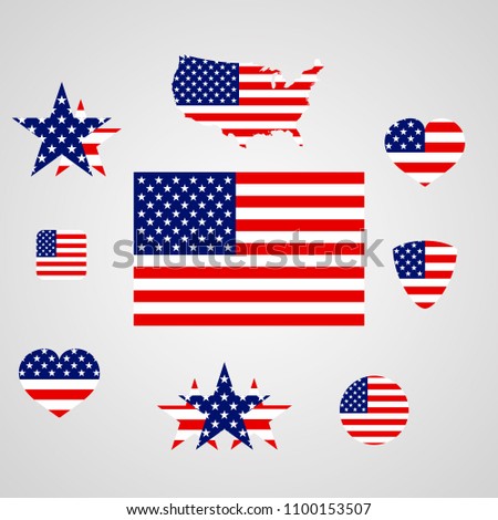 USA sign set