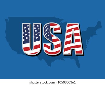 USA sign vector 