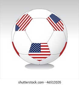 Usa soccer ball vector