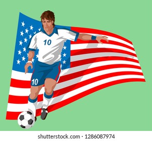 USA Soccer player in action