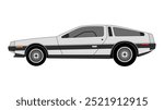 USA sport car pop culture speed vector famous steel auto 