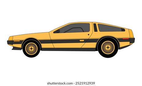 USA sport car pop culture speed vector famous steel auto 