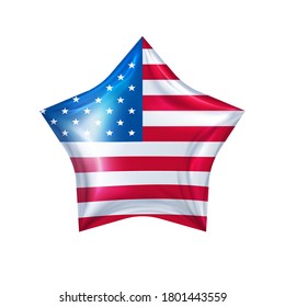 USA star balloon Vector design illustration isolated on white backgroundcv 