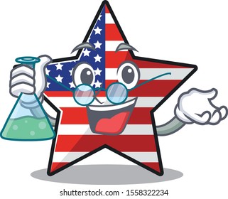 usa star cartoon professor above character table