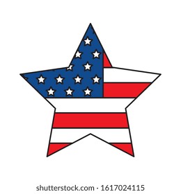 Usa star design, United states america independence nation us country and national theme Vector illustration