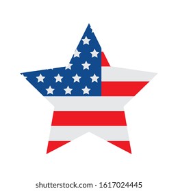 Usa star design, United states america independence nation us country and national theme Vector illustration