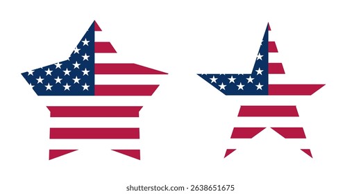 USA star flag icon sign symbol