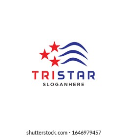 USA star flag logo stripes design elements vector icons