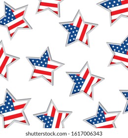 Usa stars background design, United states america independence labor day nation us country and national theme Vector illustration