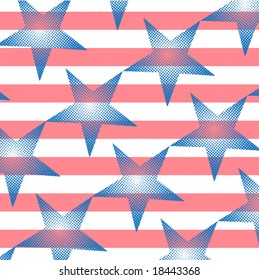 usa stars halftone background