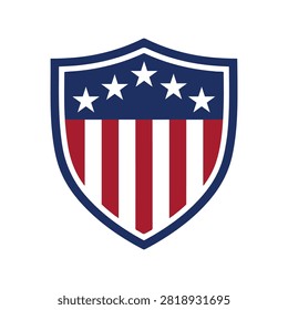 США Stars Shield Эмблема Вектор