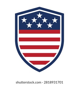 США Звезды Щит Вектор Значка