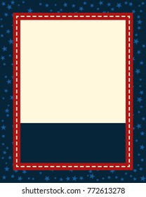USA stars and stripes page border
