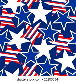 USA stars and stripes seamless pattern .