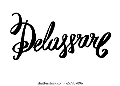 USA State Delaware Hand-lettering Sign