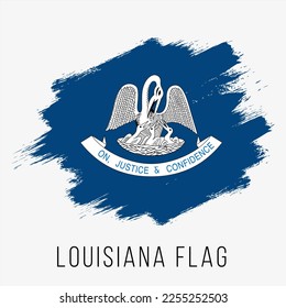USA State Louisiana Vector Flag Design Template. Louisiana Flag for Independence Day. Grunge Louisiana Flag