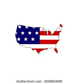 USA state maps vector design templates on white background