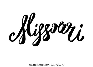 USA State Missouri Hand-lettering Sign