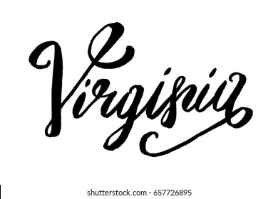 USA State Virginia Hand-lettering Sign