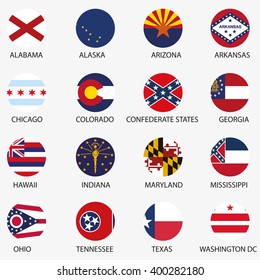 USA states flags