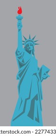 USA Statue of Freedom Vector Illustration