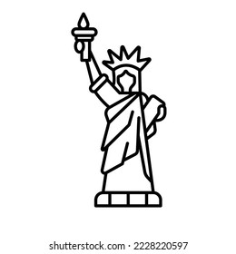 Usa statue Vector Icon Fully Editable

