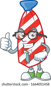 USA stripes tie successful Businessman wearing glasses