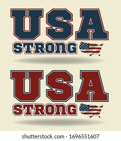 USA strong logo design typography concept, vector eps