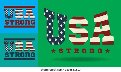 USA strong logo design typography concept, vector eps