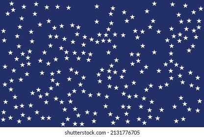 USA style seamless pattern white stars on blue background. illustration.