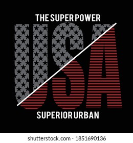 usa the super power design typography,vector illustration for print