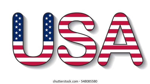 Usa Symbol Flag Iconvector Illustration Stock Vector (Royalty Free ...