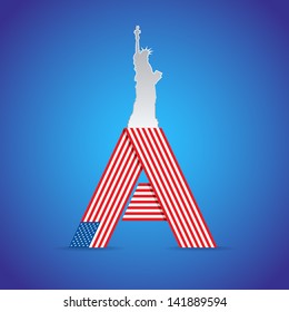 USA symbolic illustration from classical symbols